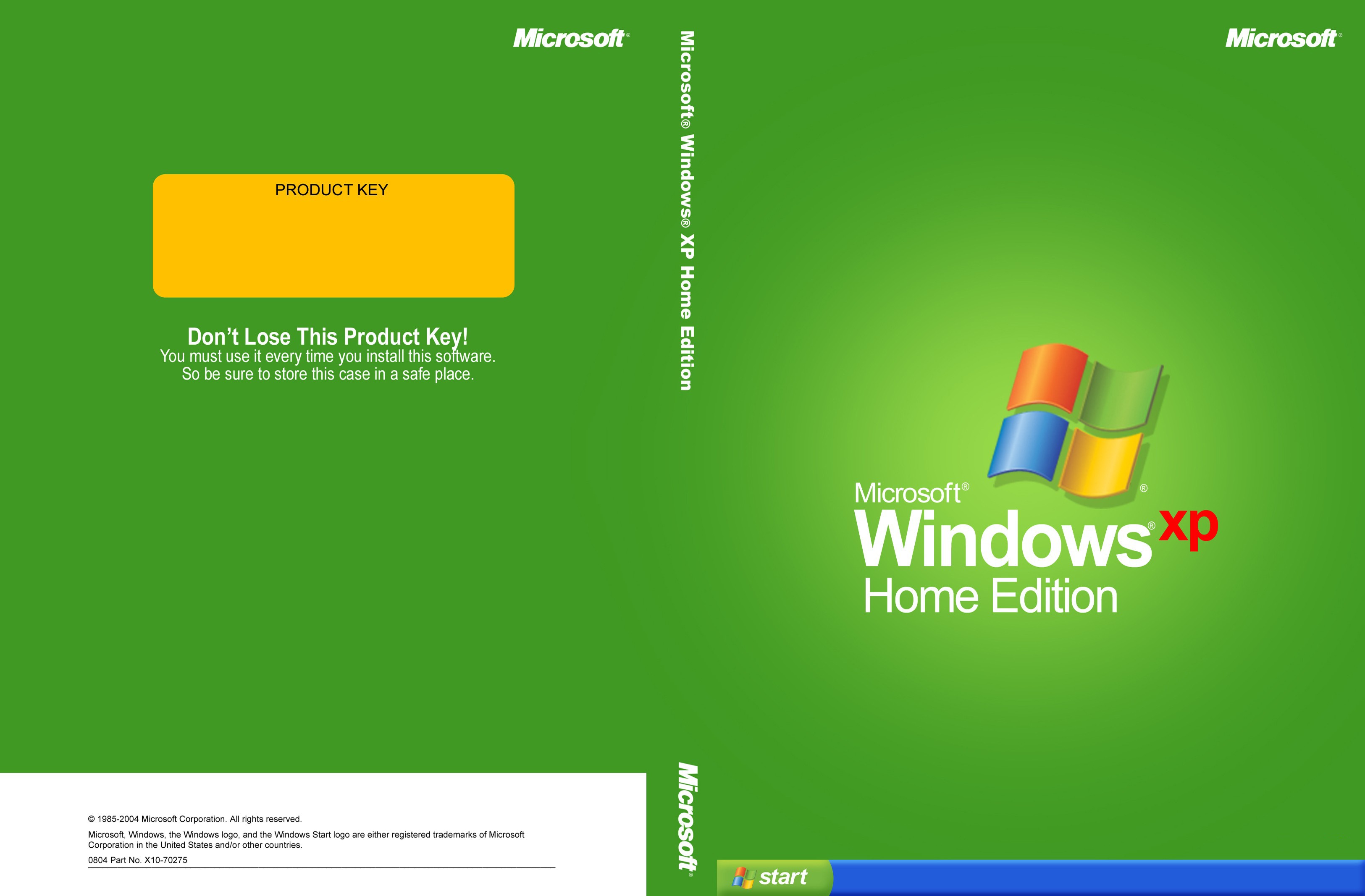 Disk Edition Home Startup Window Xp